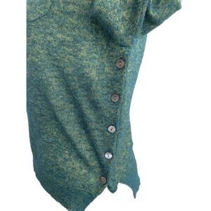 Hoss Intropia Green Sweater Chest Pocket and Button Sides S